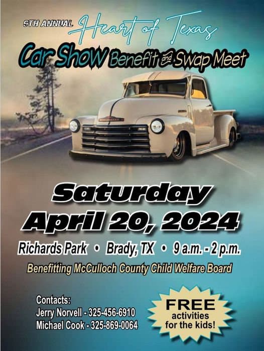 Heart of Texas Car Show Benefit and Swap Meet