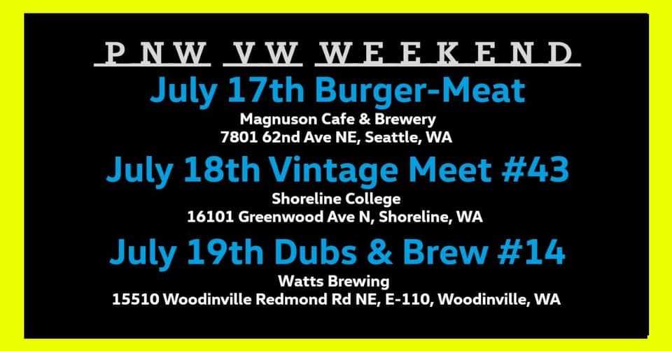 PNW VW Weekend Vintage Volkswagen Meet Show & Swap