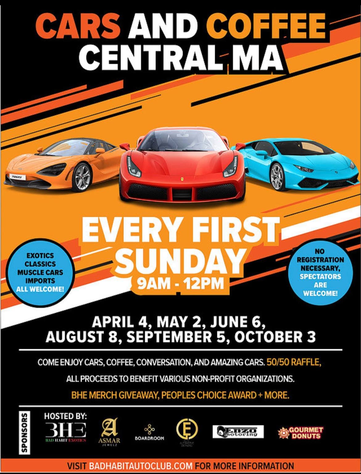 Cars and Coffee Central MA