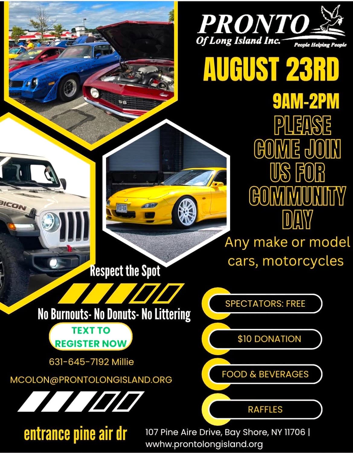 Pronto of Long Island Community Day Car Show