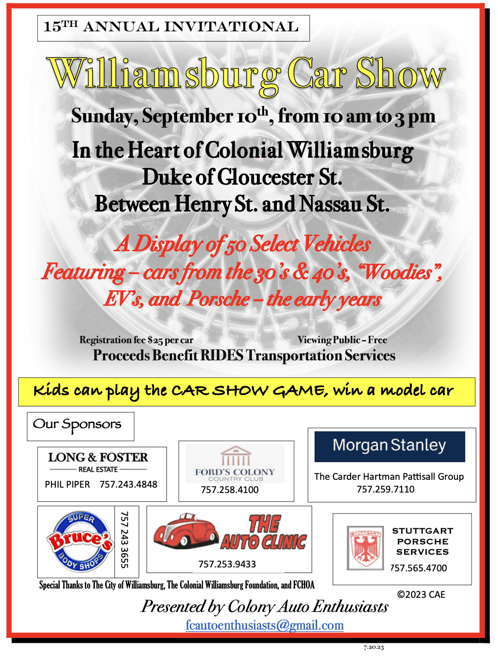 Williamsburg Invitational Car Show
