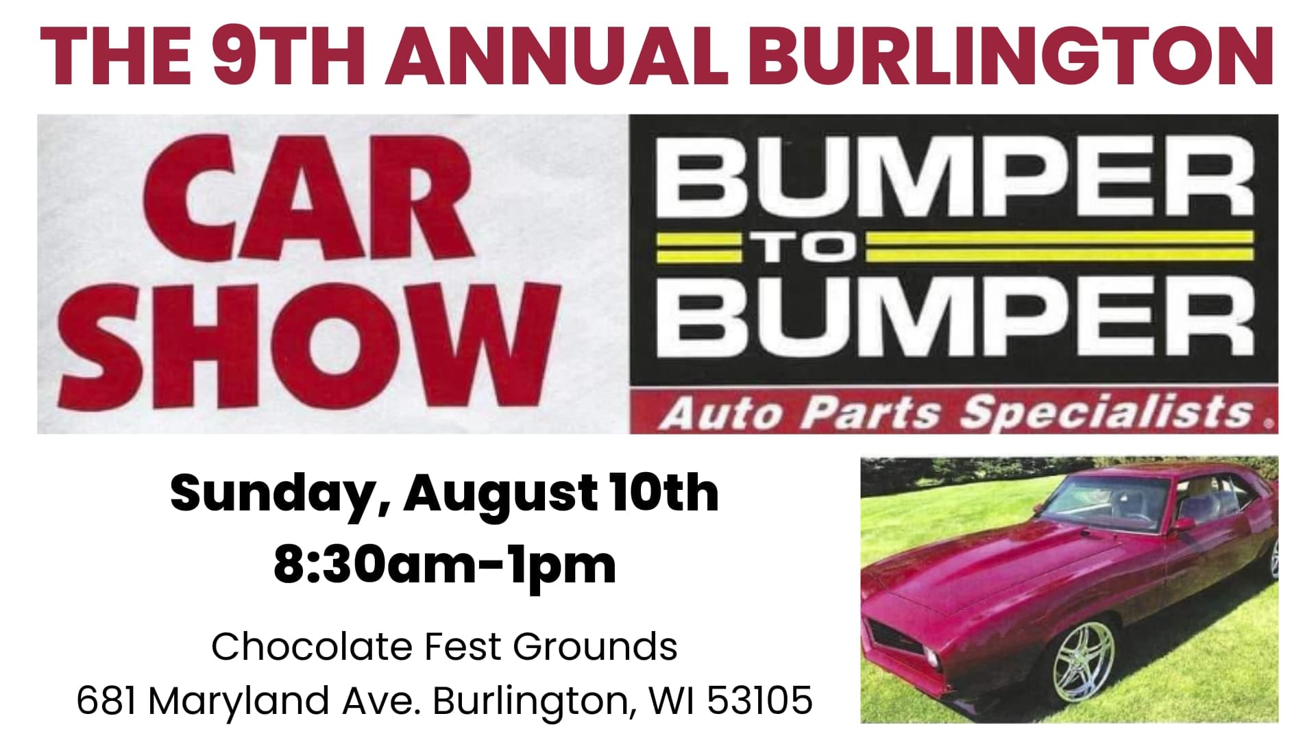Burlington Bumper to Bumper Car Show