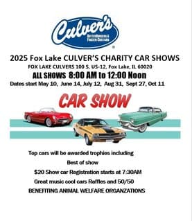Fox Lake Culver's Summer Car Show Series