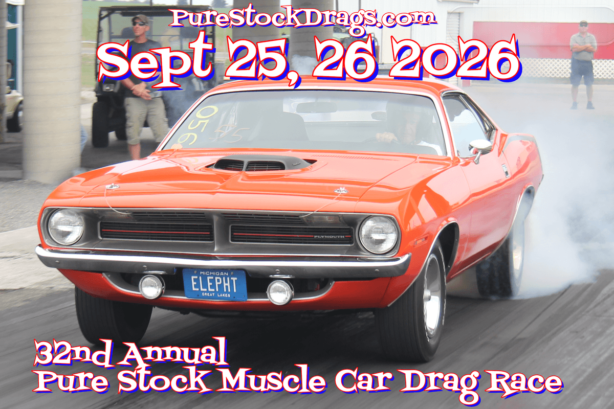 Pure Stock Muscle Car Drag Race