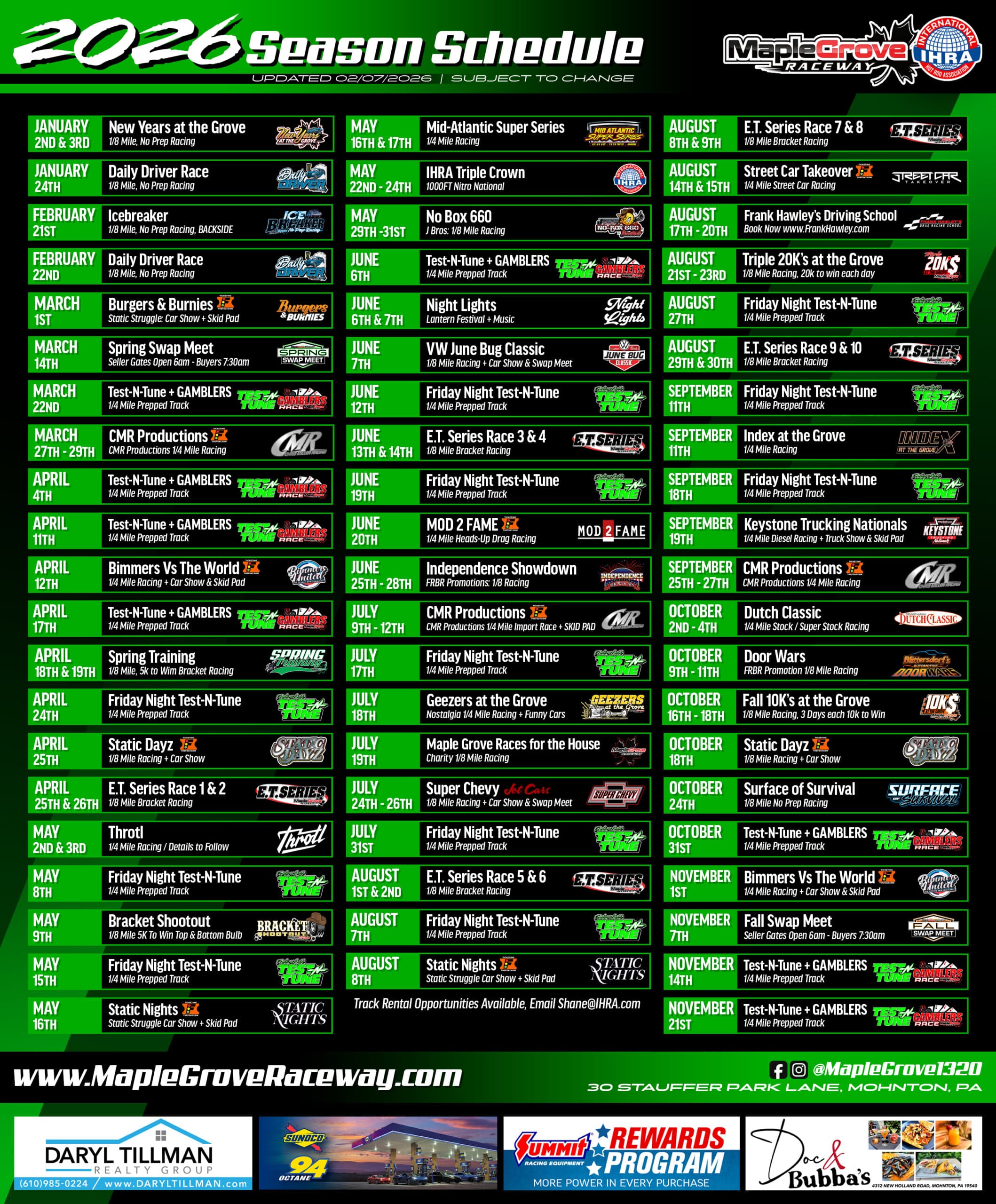 Maple Grove Raceway Test N Tune
