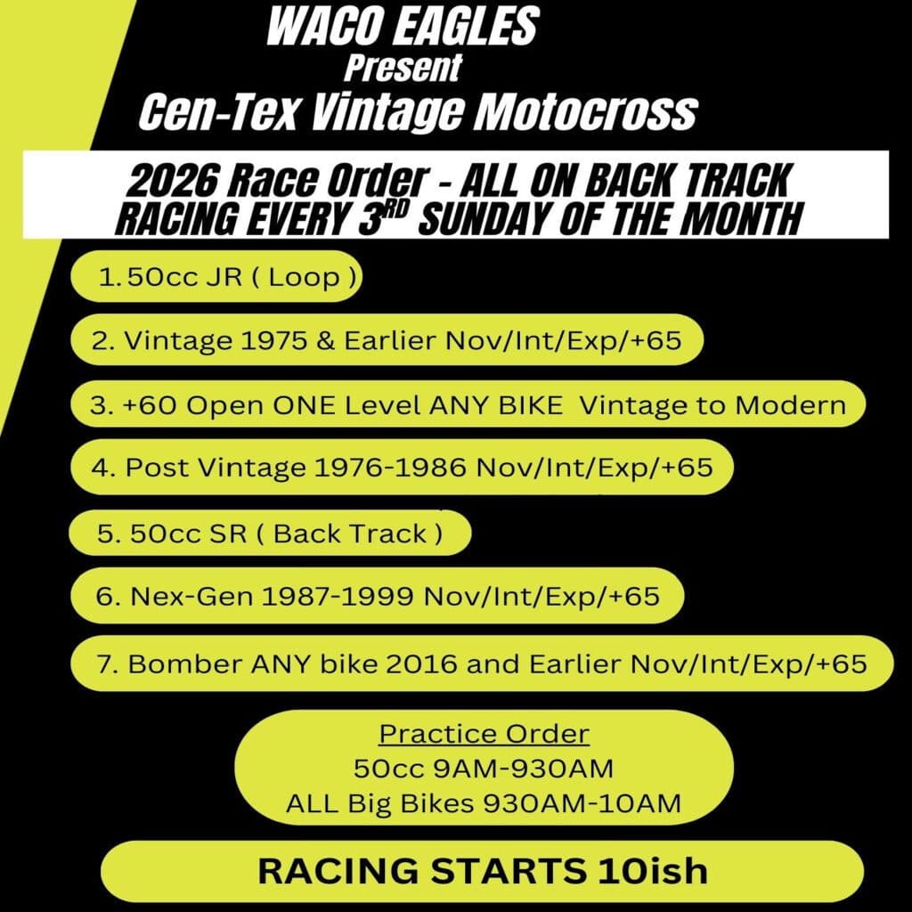 Waco Eagles MX Park Motocross Races