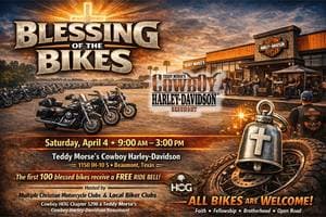 Blessing of the Bikes at Cowboy Harley-Davidson Beaumont