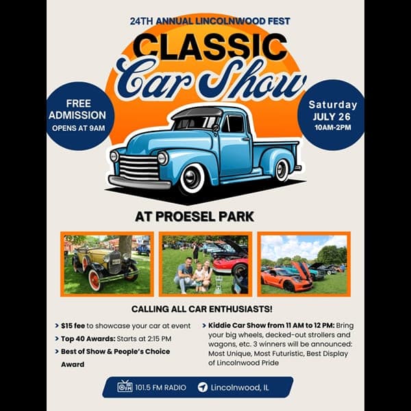 24th Annual Lincolnwood Fest Classic Car Show