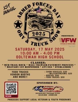 1st Annual Armed Forces Day Off-Road Vehicle & Truck Show Set For May 17