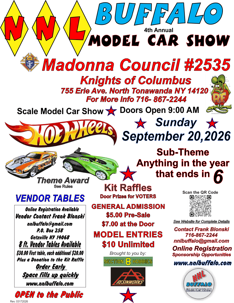NNL Buffalo Model Car Show - North Tonawanda NY, September 6, 2025
