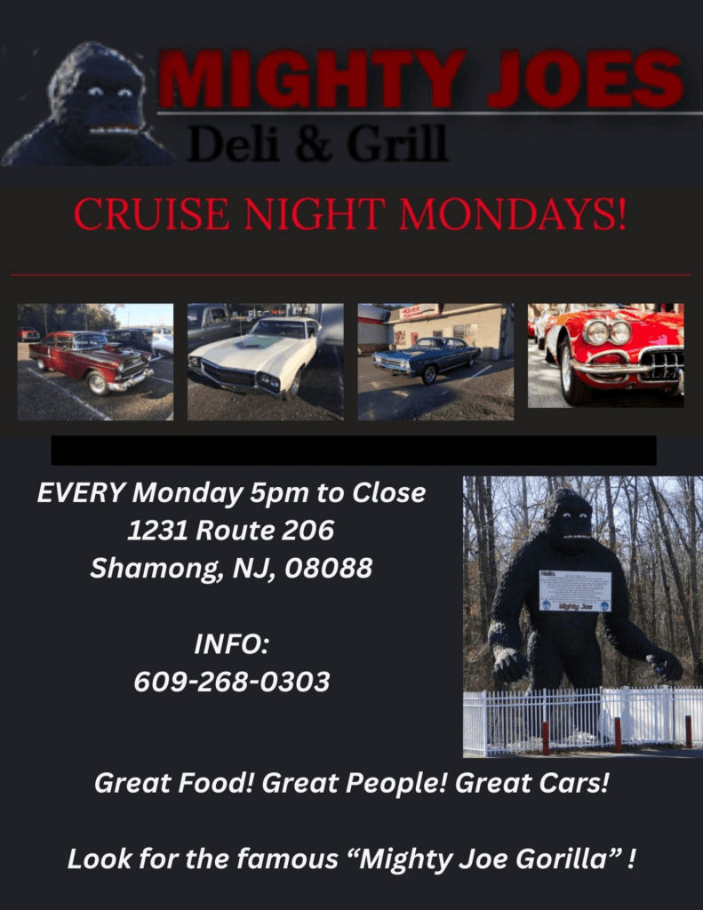 Mighty Joe's Deli & Grill Cruise Night Mondays