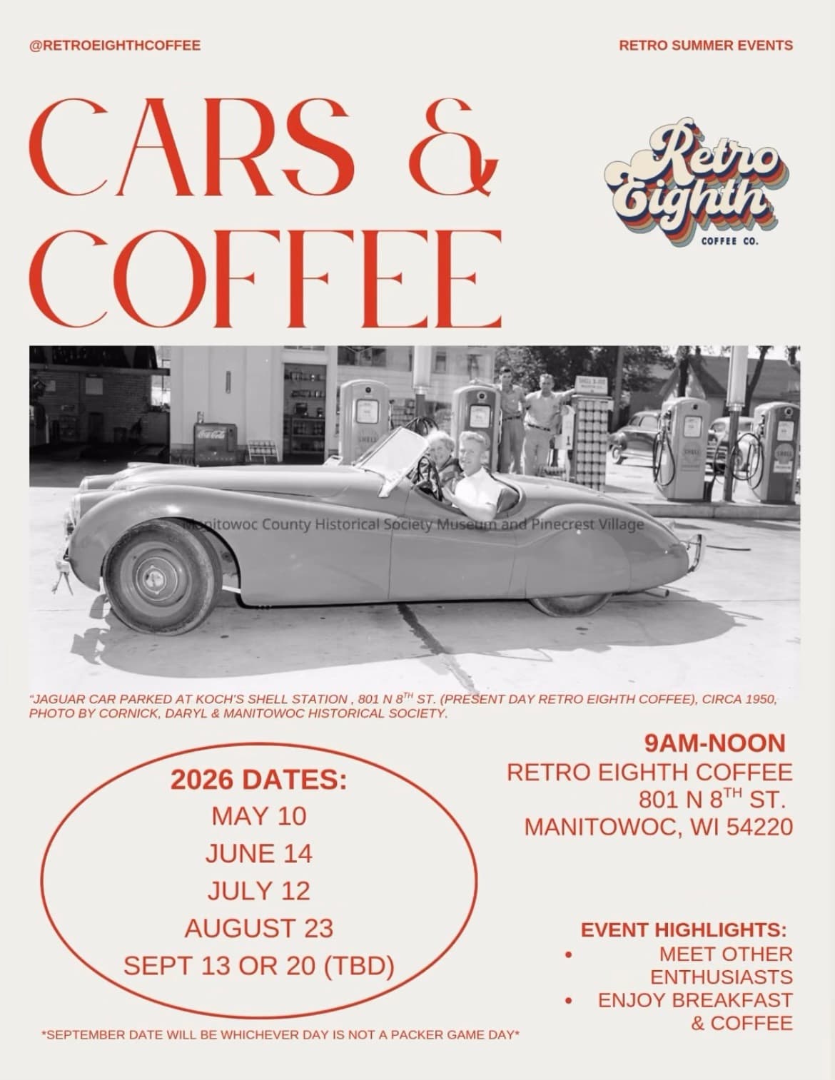 Retro Eighth Cars and Coffee - Manitowoc