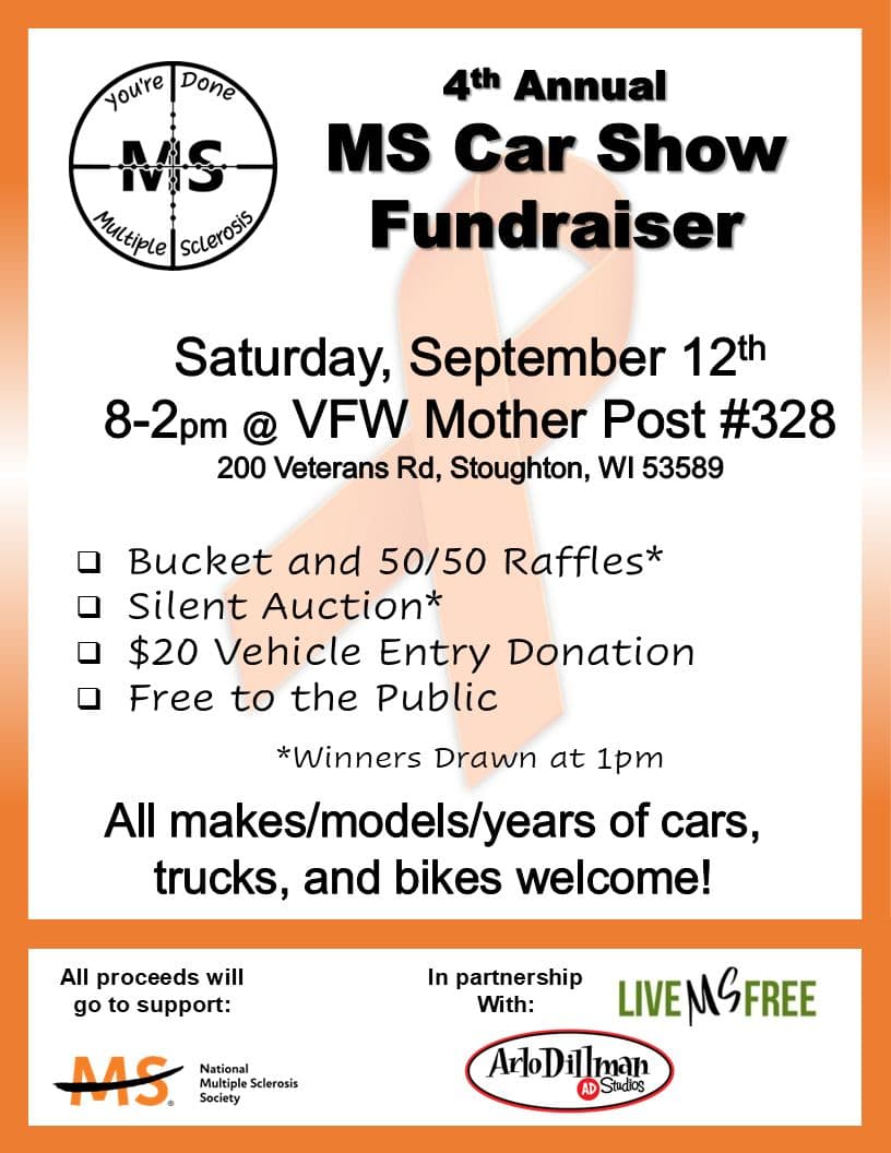 MS Fundraiser Car Show - Stoughton - 9/12/26