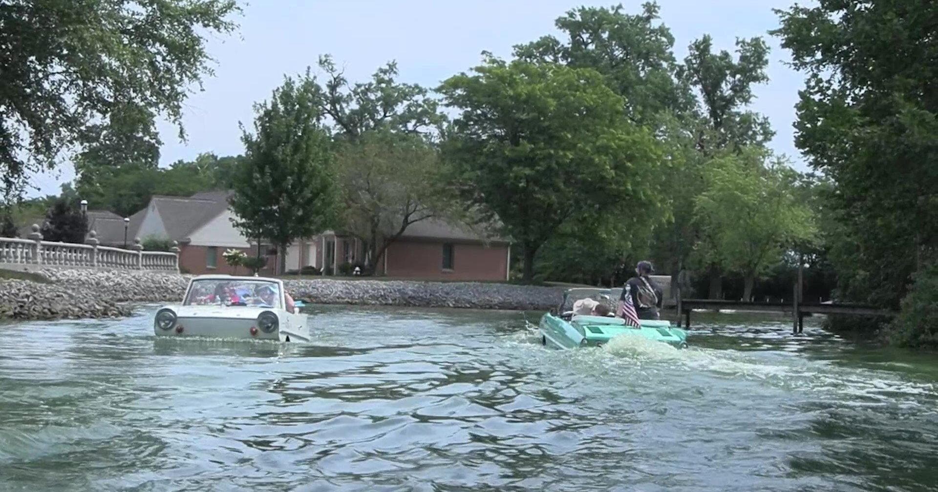 Amphicars make a splash at Celina Lake Festival