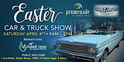 53rd Annual "Early Irons" Easter Car Show - Sunset Walk Saturday April 4th