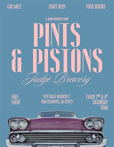 Pints & Pistons @ Judge Brewery