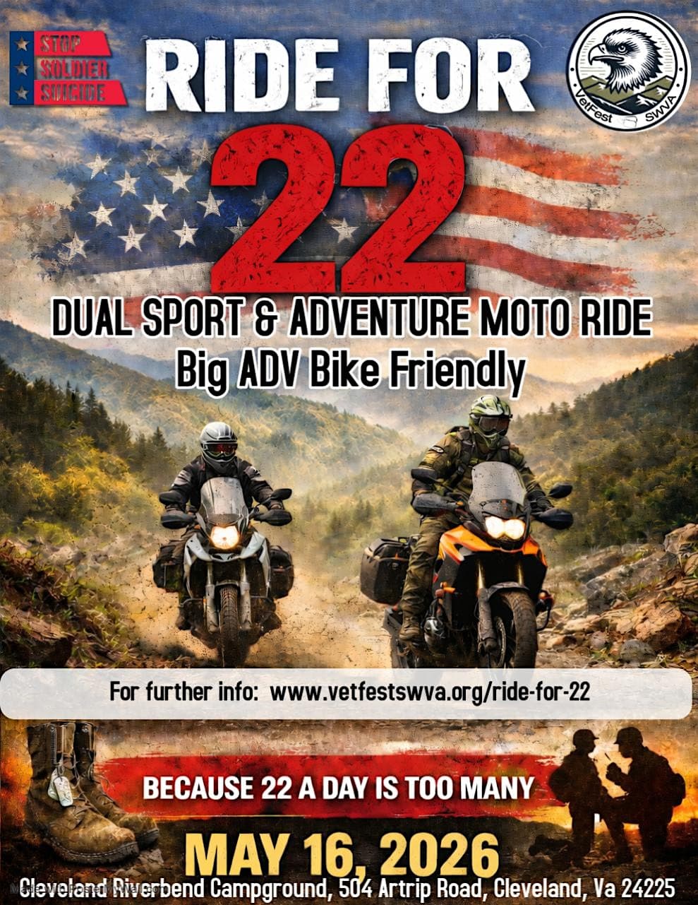 Ride For 22 - Dual Sport & Adventure Bike