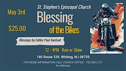 Join us for the Blessing of the Bikes, where we pray for a safe ride.