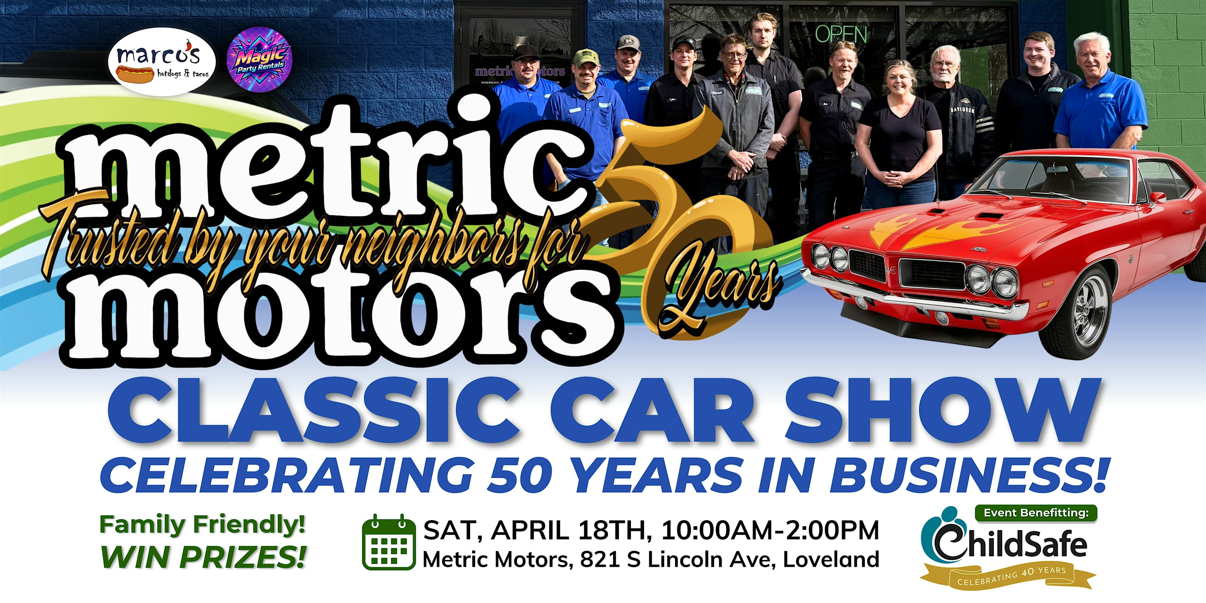Metric Motors Celebrates 50 Years in Business! Community Event & Car Show