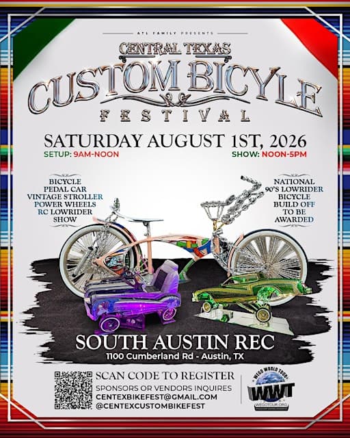 Central Texas Custom Bicycle Festival - Aug 1st 2026 - FREE EVENT