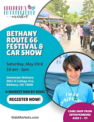 Kids Market at The Bethany Route 66 Festival & Car Show