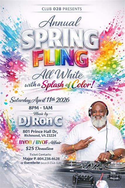 Club 028 Presents: Spring Fling... All White with a Splash of Color