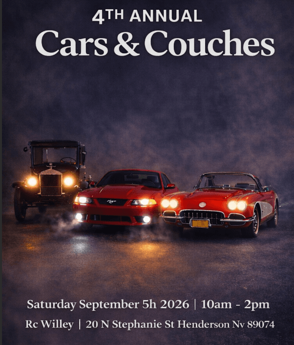 4th Annual Cars & Couches Show and Shine - Local Event