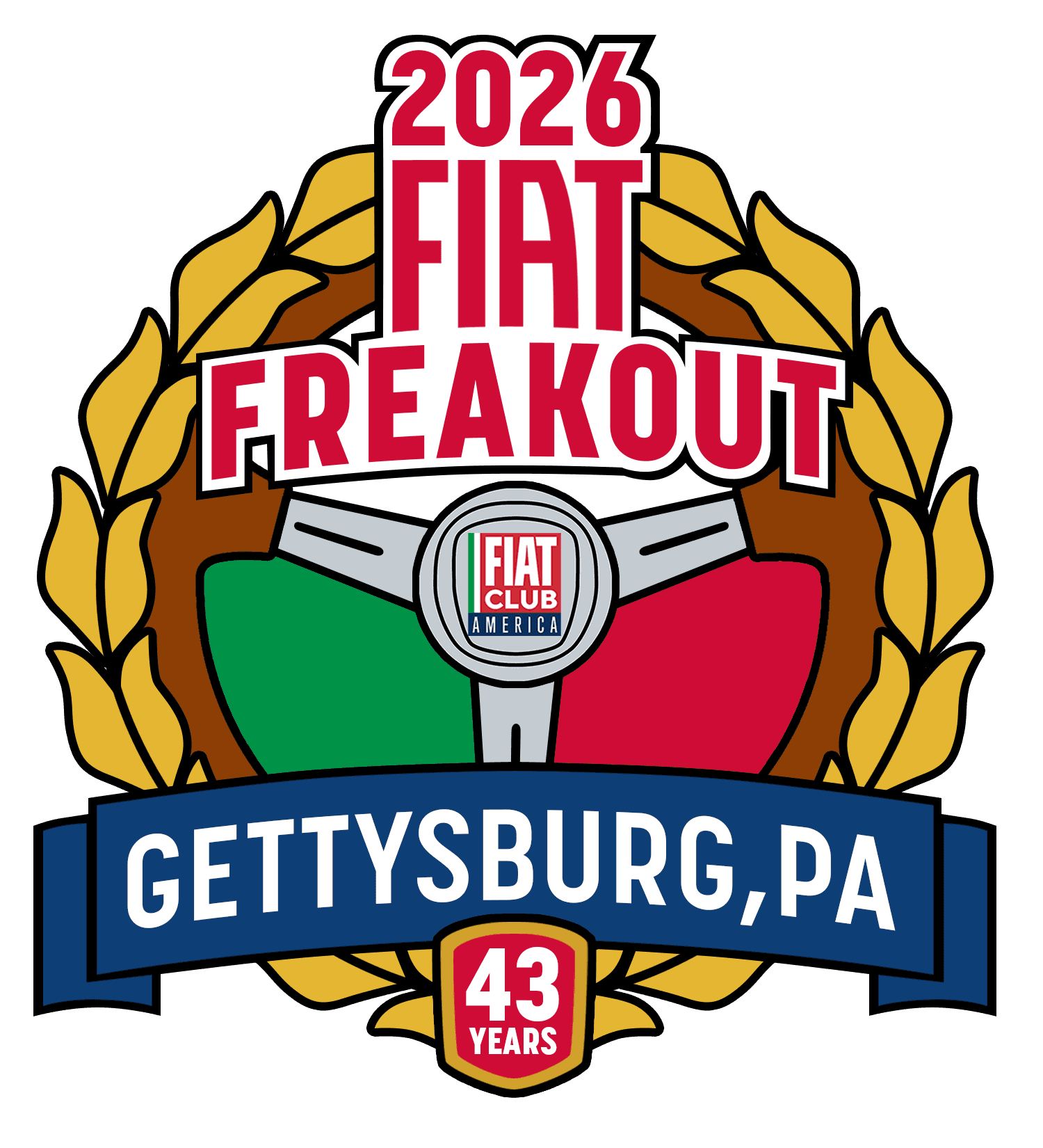 Fiat Freakout 2026 Gettysburg - Events - Fiat Club America