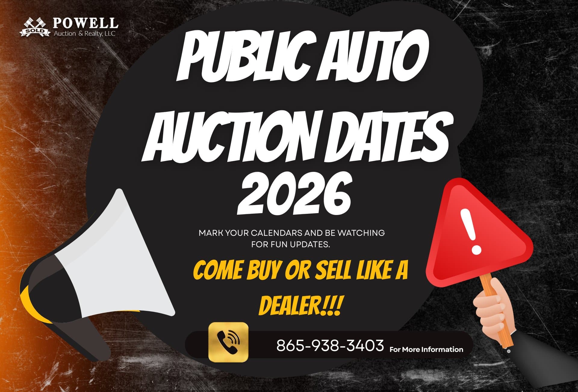 Public Auto Auction - Mark Your Calendars- 2026 Dates