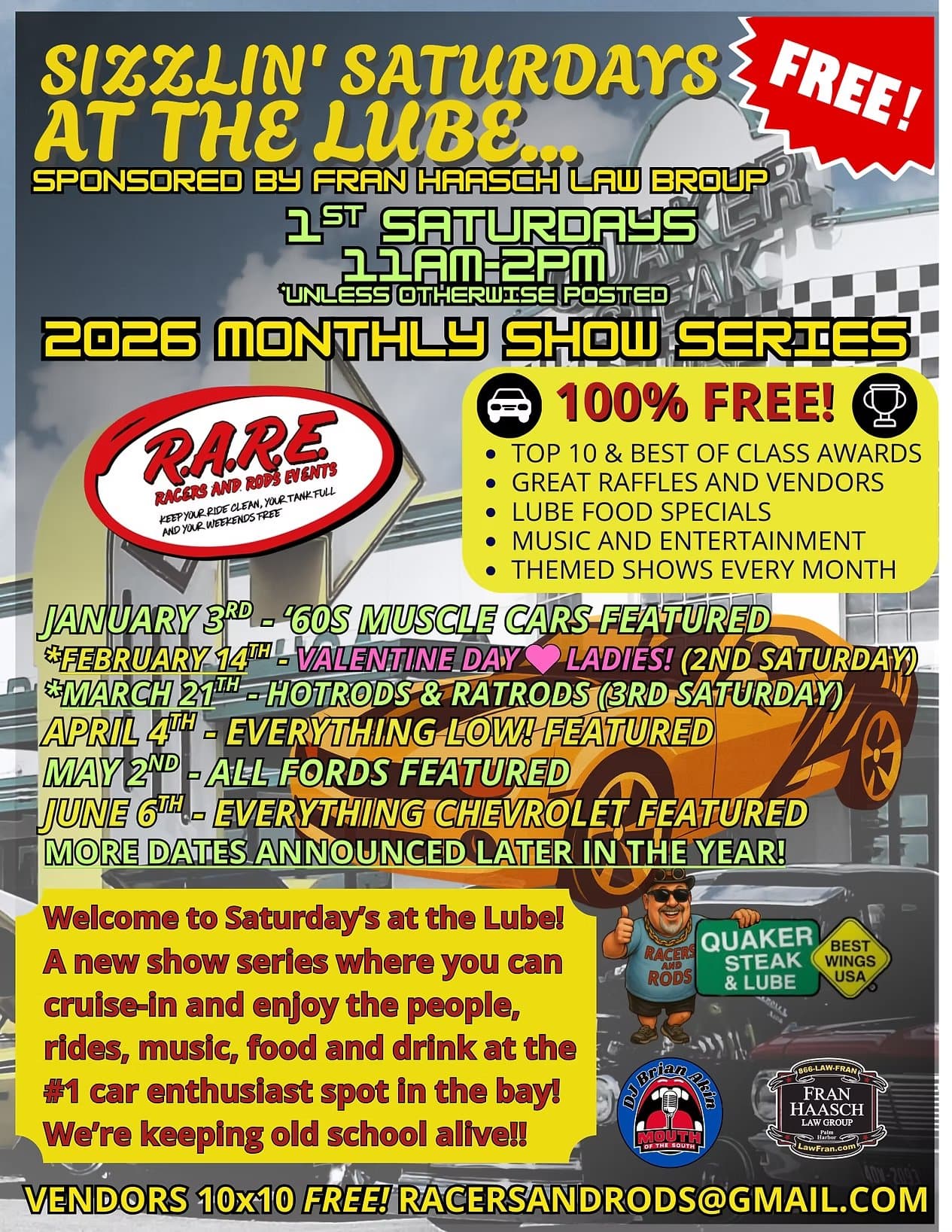 Sizzlin' Saturdays at the Lube May 2026