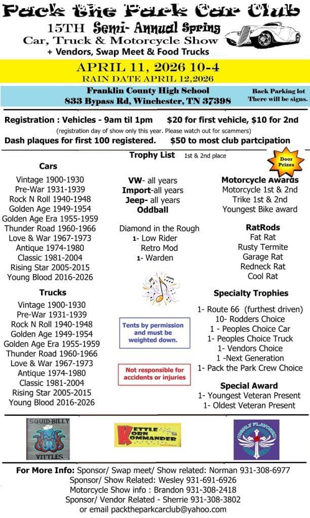 15th Semi-Annual Spring Car, Truck & Motorcycle Show