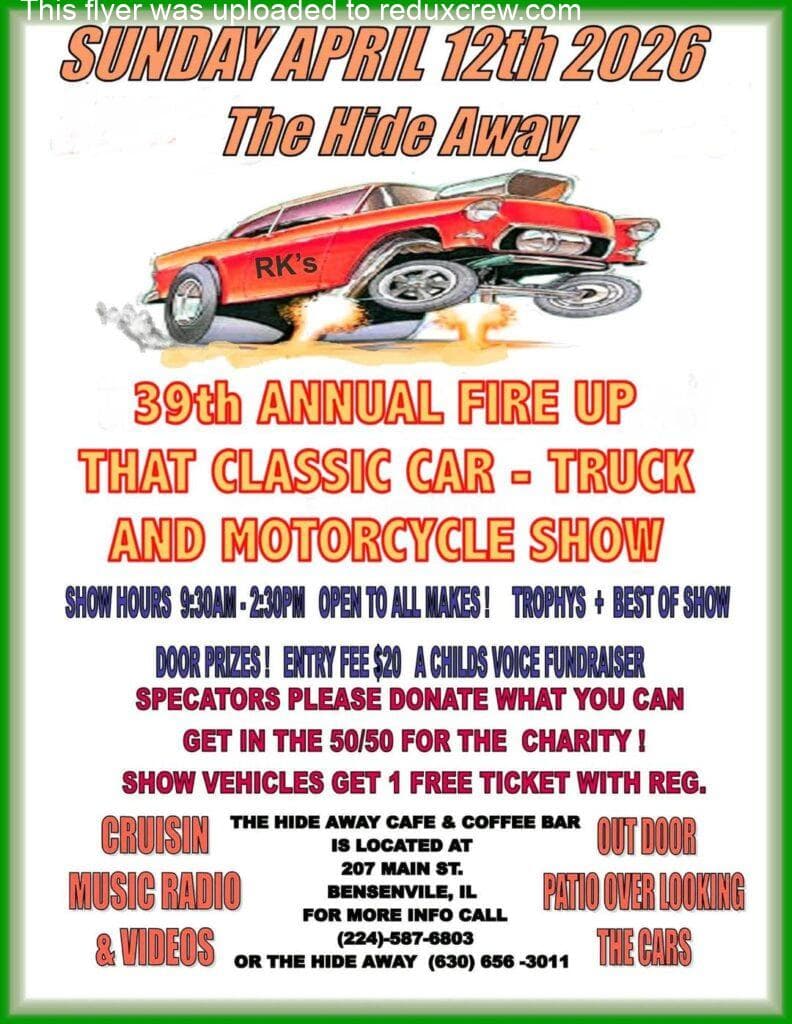 39th Annual Fire Up That Classic Car - Truck and Motorcycle Show