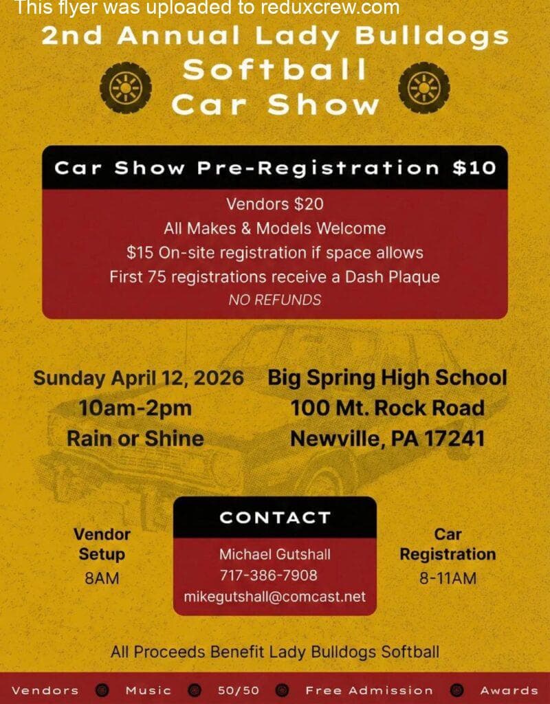 2nd Annual Lady Bulldogs Softball Car Show