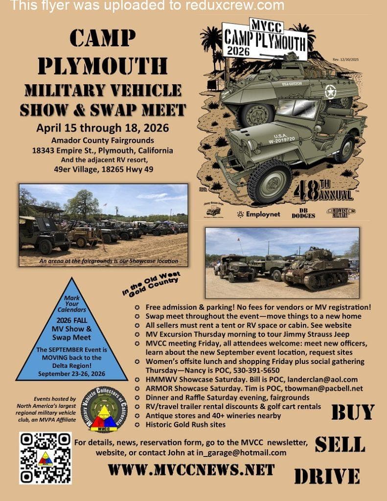 Camp Plymouth Military Vehicle Show & Swap Meet