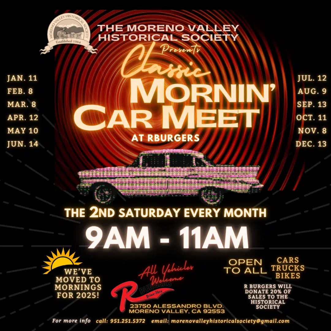 Moreno Valley Historical Society Classic Mornin' Car Meet