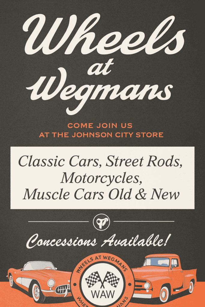 Wheels at Wegmans Cars & Coffee Fridays