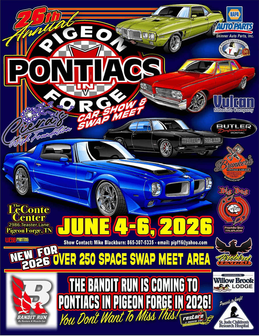 Pontiacs In Pigeon Forge Car Show