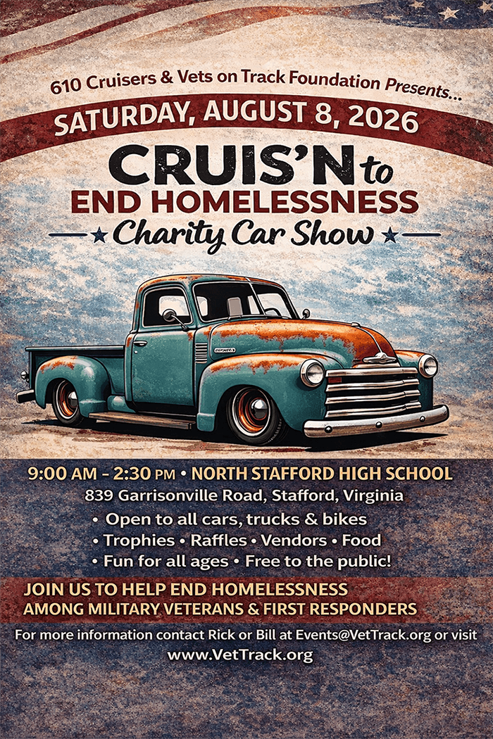 610 Cruisers Vets on Track Cruis'n to End Veterans Homelessness